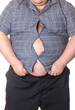 Fat man with a big belly