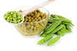 Green peas isolated on white