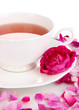 Rose tea close up