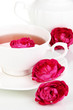 Rose tea close up