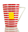 Cups on white background