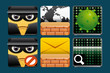 Illustration: Internet security icons Internet security icons