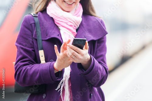 Photo: Young Business Woman at Station Young Business Woman at Station