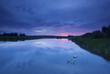 Twilight scene, Kolbäcksån, Strömsholm, Sweden
