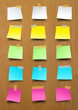 Note paper, Sticky notes on wood texture background.