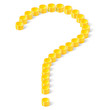 question sign from a coins