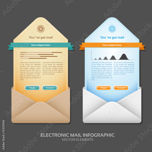 Vector: Email info graphic vector illustration Email info graphic vector illustration