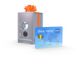 Credit card and iron safe.
