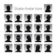 Set of silhouettes of avatar