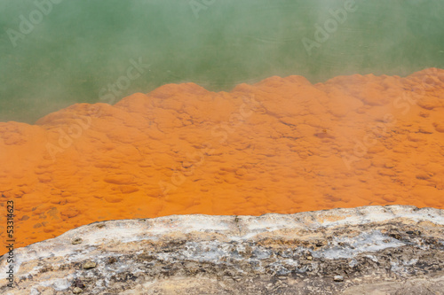 Photo: orange deposits on ledges in Champagne pool orange deposits on ledges in Champagne pool