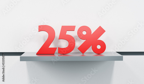 Illustration: sale at 25 percent sale at 25 percent