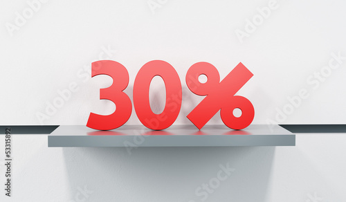 Illustration: sale at 30 percent sale at 30 percent