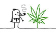 man & cannabis
