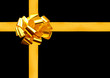 emballage cadeau sur fond noir