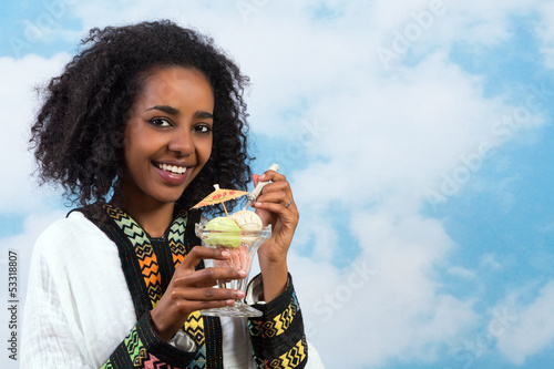Photo: Icecream African girl Icecream African girl