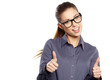 Photo: Happy smiling business woman with ok hand sign Happy smiling business woman with ok hand sign