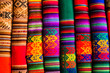 Colorful Fabric at market in Peru, South America Colorful Fabric at market in Peru, South America