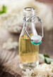 holunderblütensirup in der glasflasche