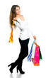 girl with shopping bags