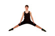 Teen boy doing exercise, playing sports