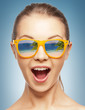 amazed girl in shades