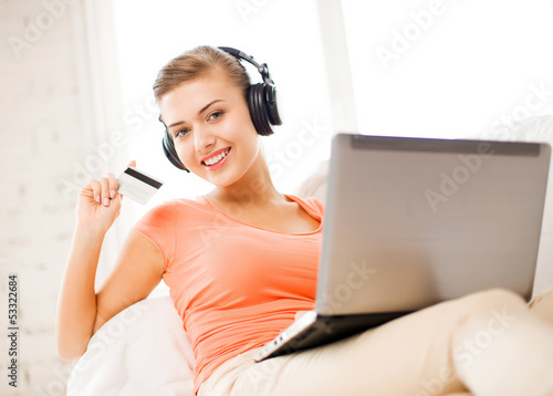Photo: woman with headphones woman with headphones