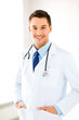 male doctor with stethoscope