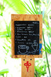 Handwritten coffee menu