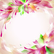 Vektor: frame of abstract colorful flowers frame of abstract colorful flowers
