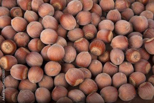 Photo: Hazelnuts background Hazelnuts background