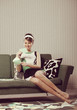 Photo: Beautiful woman with love letter Beautiful woman with love letter