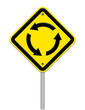 grunge traffic circle arrow sign , Part of a series.