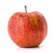 Old apple that is beginning to rot on white background