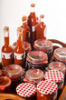 eingekochte Tomatenketchup und Chutney
