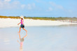 Photo: Little girl at tropical beach Little girl at tropical beach