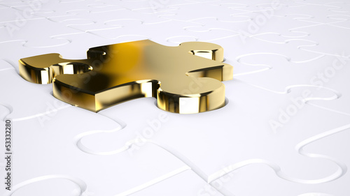 Illustration: gold jigsaw gold jigsaw