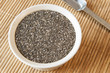 Dish of Chia Seeds with a Spoon