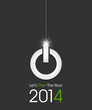 Vector: 2014 christmas ball made from power button 2014 christmas ball made from power button