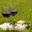 Photo: Various sorts of cheese and two glasses of the natural homemade Various sorts of cheese and two glasses of the natural homemade