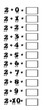 Tabla de sumar del dos.