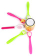 Color forks and spoons for baby food with baby nutrition
