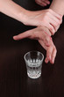 Problem of alcoholism close-up