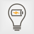 bulb with battery charging icon