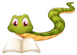 A snake reading