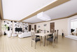 Illustration: Modern apartment interior 3d render Modern apartment interior 3d render
