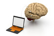 computer connected to a human brain.