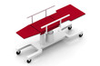 Medical bed on a white background.