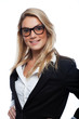 Gorgeous blond woman wearing glasses
