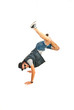 Photo: Break dancer with legs in the air Break dancer with legs in the air