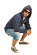 Man in hip hop posture